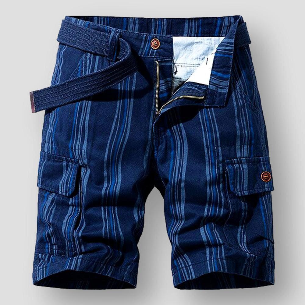 Hommes - Short cargo rayé moderne - Coton Confortable et tendance - Pantalon cargo style contemporain