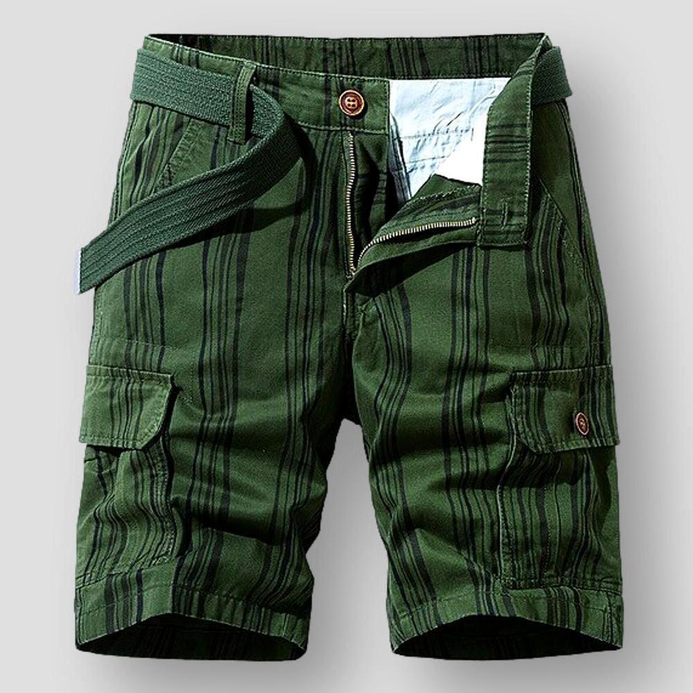 Hommes - Short cargo rayé moderne - Coton Confortable et tendance - Pantalon cargo style contemporain