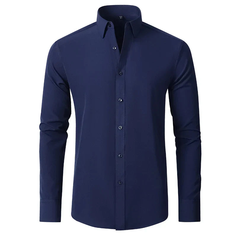 Hommes - Chemise boutonnée infroissable - Tissu respirant Coupe classique - Élégance et confort au quotidien