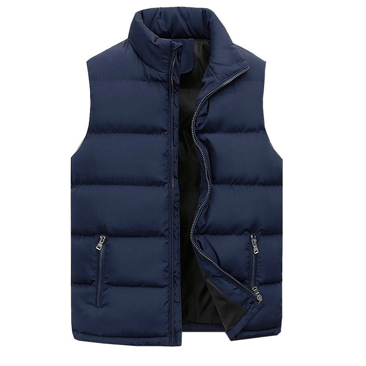 Hommes - Gilet d'hiver - Design zippé élégant - Finition matelassée - Vêtement chaud et stylé pour l'hiver