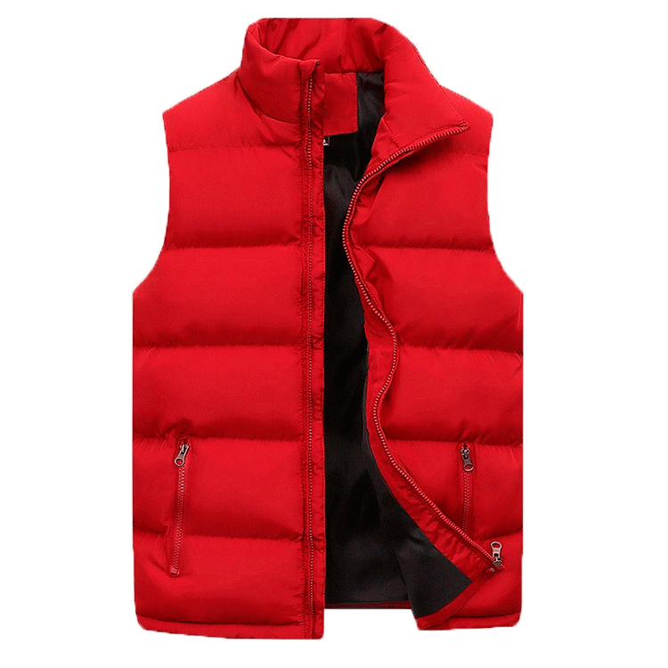 Hommes - Gilet d'hiver - Design zippé élégant - Finition matelassée - Vêtement chaud et stylé pour l'hiver