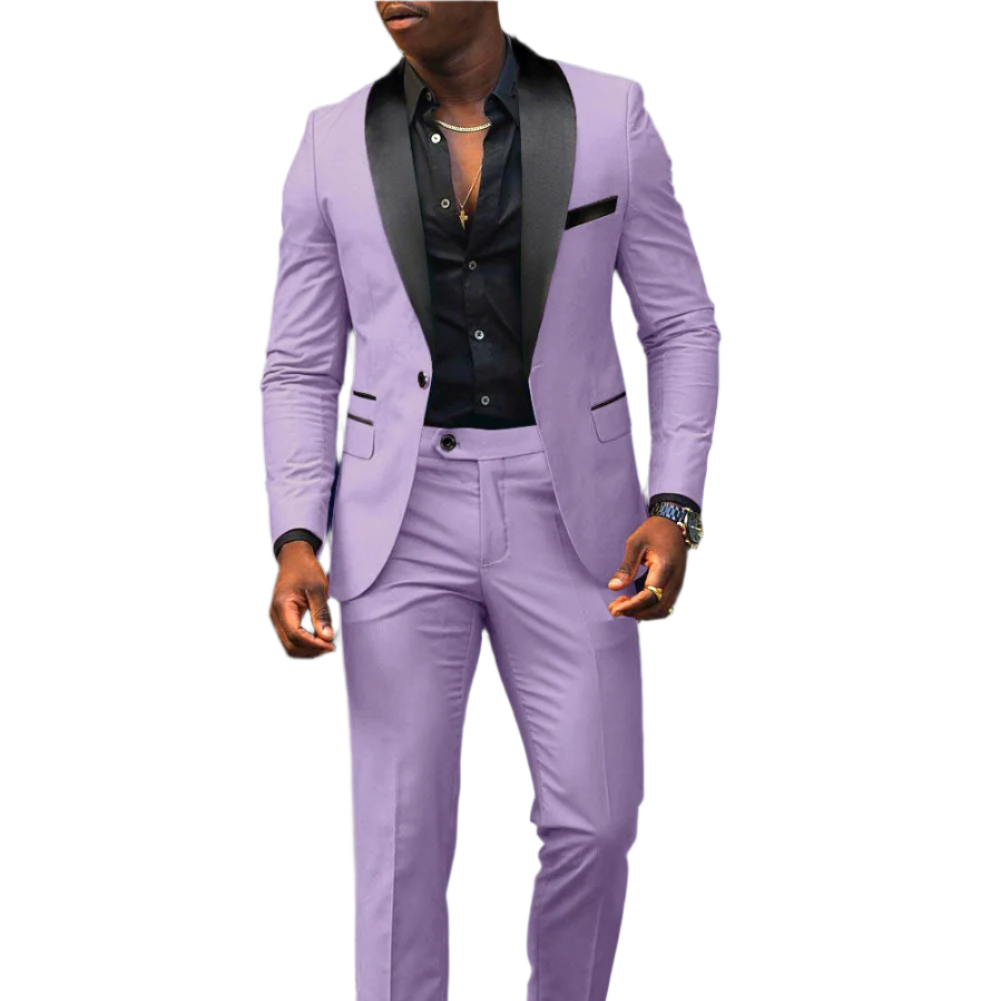 Hommes - Costume d'invité de mariage moderne ajusté - Tissu durable - Design élégant, style chic pour toutes occasions