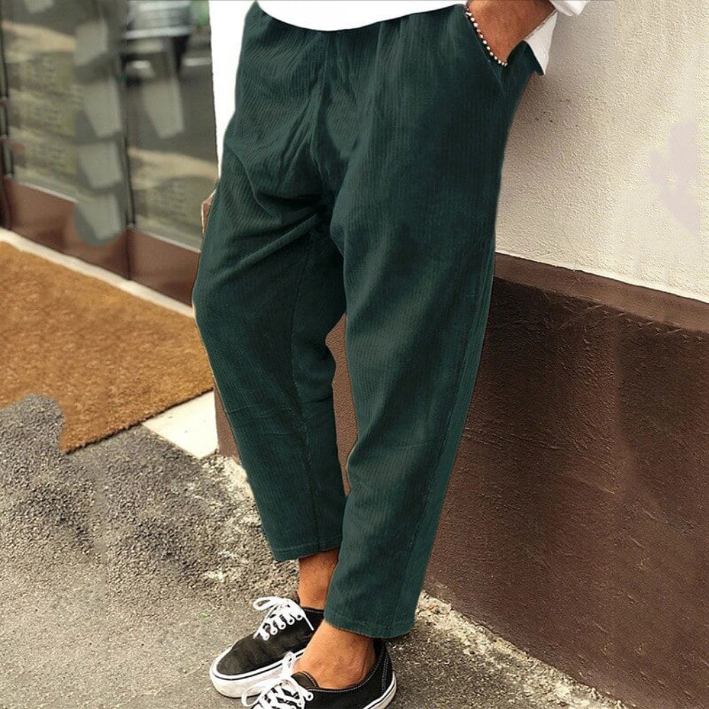 Hommes - Pantalon décontracté - Velours côtelé - Tissu doux - Style confortable et tendance