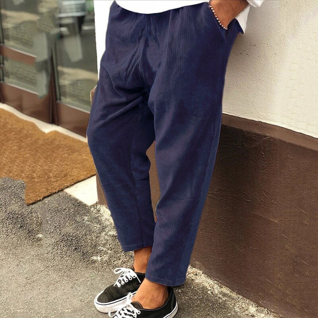 Hommes - Pantalon décontracté - Velours côtelé - Tissu doux - Style confortable et tendance