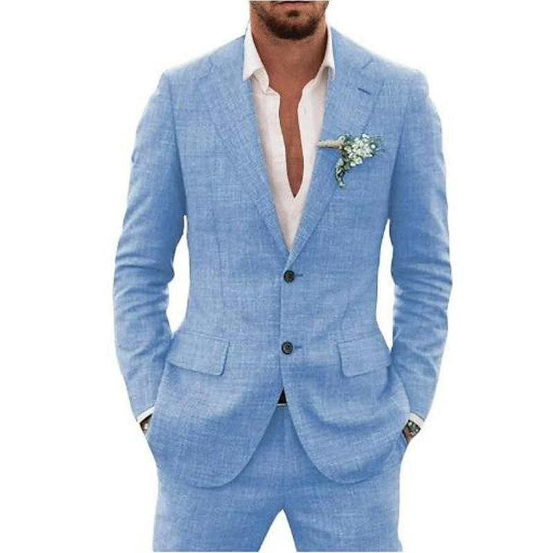 Hommes - Costume pour invités de mariage - Tissu durable - Ensemble veste et pantalon - Idéal pour occasions spéciales