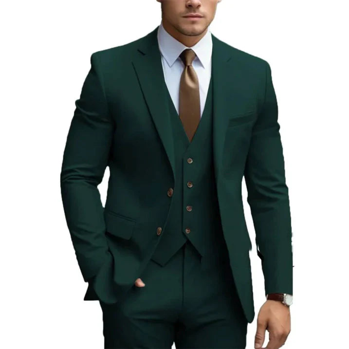 Hommes - Costume 3 pièces - Tissu durable - Simple boutonnage - Elegant Formalwear Set