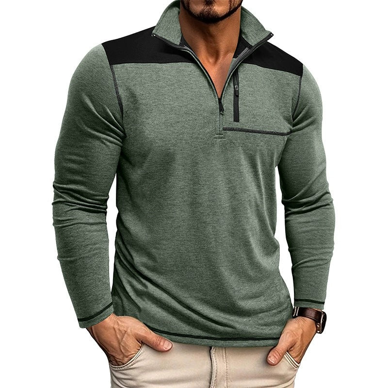 Hommes - Chemise Pullover Slim Fit - Tricot Doux - Confort et Élégance