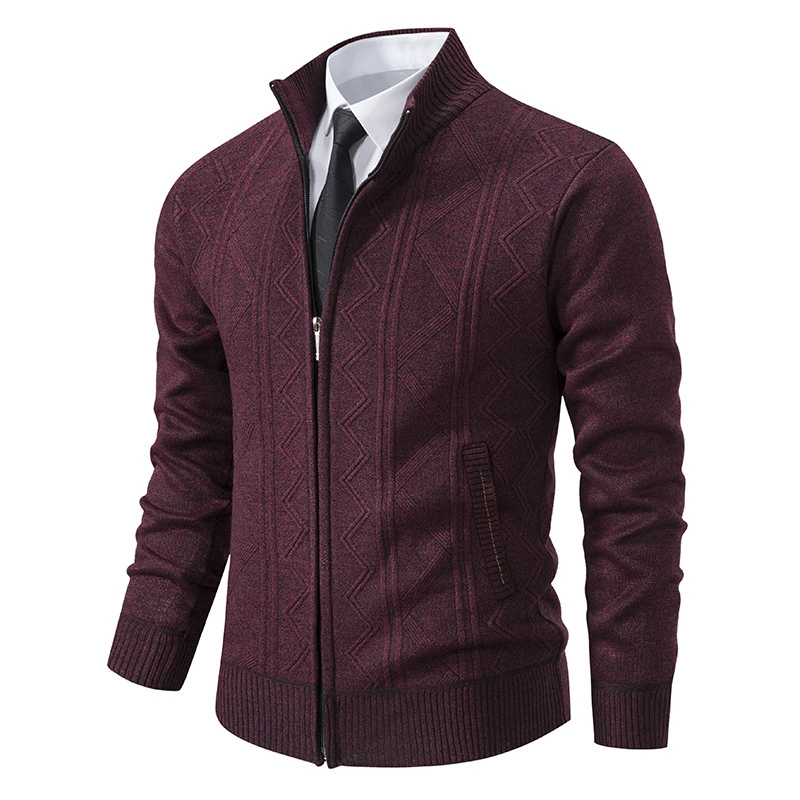 Hommes - Cardigan d'hiver en tricot - Maille douce - Zippé - Confortable et élégant pour les journées froides