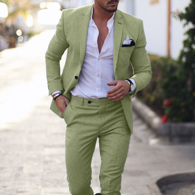 Hommes - Costume classique deux pièces - Tissu durable - Élégant, parfait pour invités de mariage