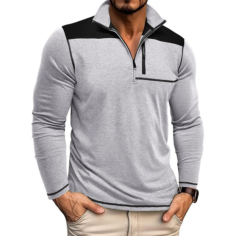 Hommes - Chemise Pullover Slim Fit - Tricot Doux - Confort et Élégance