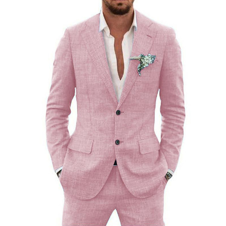 Hommes - Costume pour invités de mariage - Tissu durable - Ensemble veste et pantalon - Idéal pour occasions spéciales