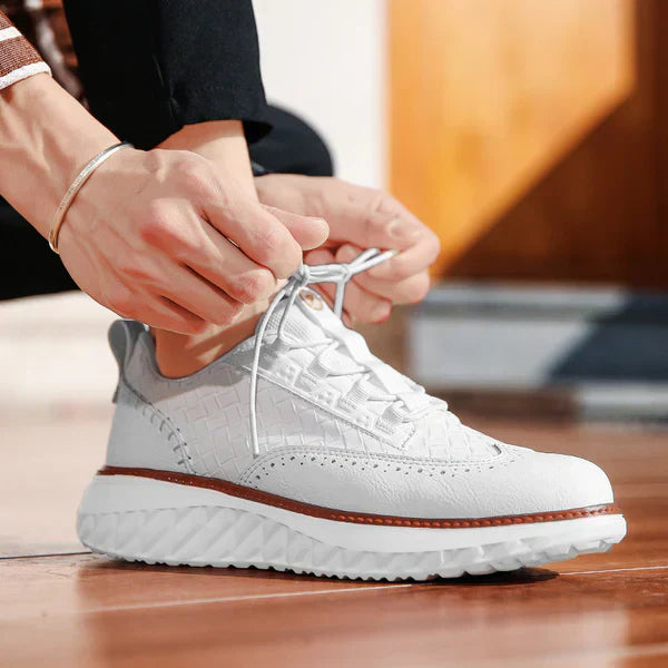 Hommes - Baskets - Cuir - Confortable et tendance - Chaussures décontractées stylées