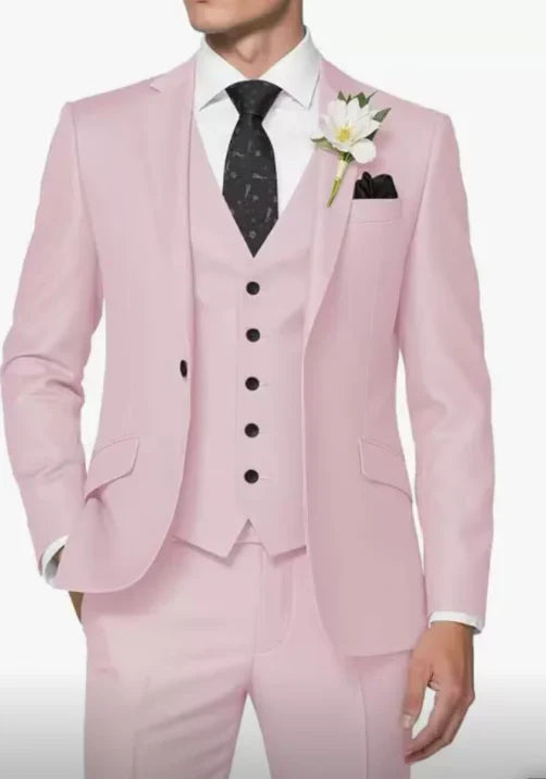 Hommes - Costume d'été trois pièces - Tissu léger - Tenue élégante - Pour invités de mariage
