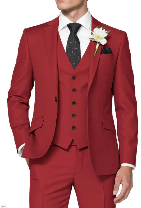 Hommes - Costume d'été trois pièces - Tissu léger - Tenue élégante - Pour invités de mariage