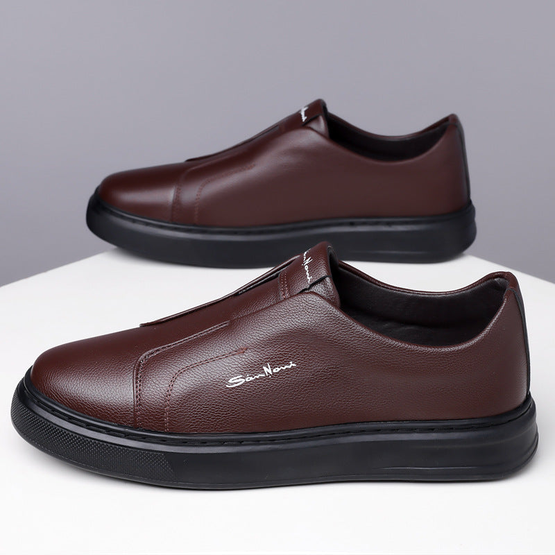 Hommes - Baskets à enfiler en toile - Cuir - Chaussures décontractées confortables pour un style décontracté