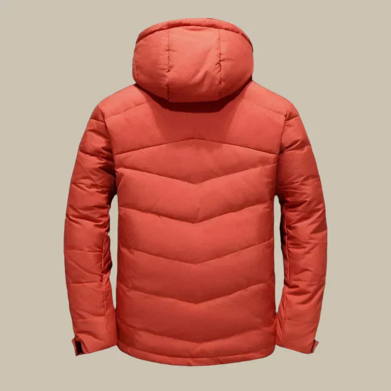 Hommes - Veste d'hiver - Tissu imperméable - Manteau rembourré chaud avec capuche - Veste d'hiver confortable