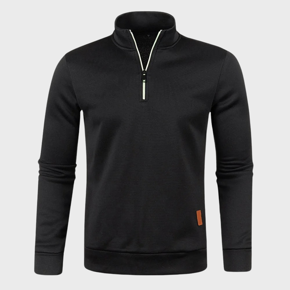 Hommes - Sweatshirt - Mélange de coton doux - Fermeture éclair - Pull décontracté pour un confort quotidien