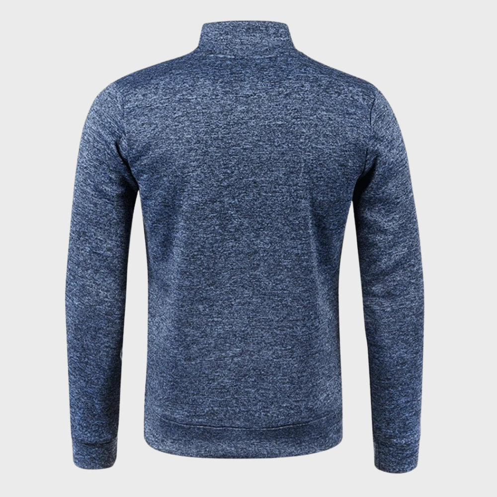 Hommes - Sweatshirt - Mélange de coton doux - Fermeture éclair - Pull décontracté pour un confort quotidien