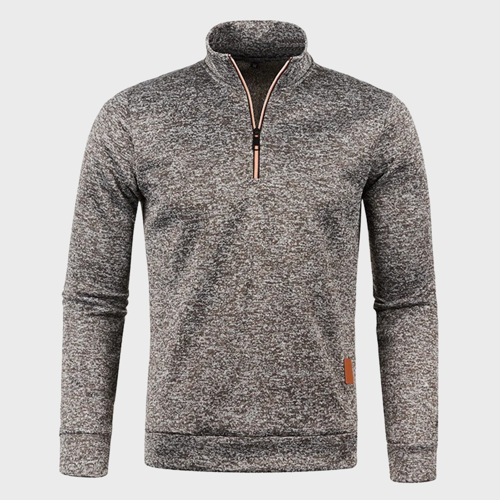 Hommes - Sweatshirt - Mélange de coton doux - Fermeture éclair - Pull décontracté pour un confort quotidien