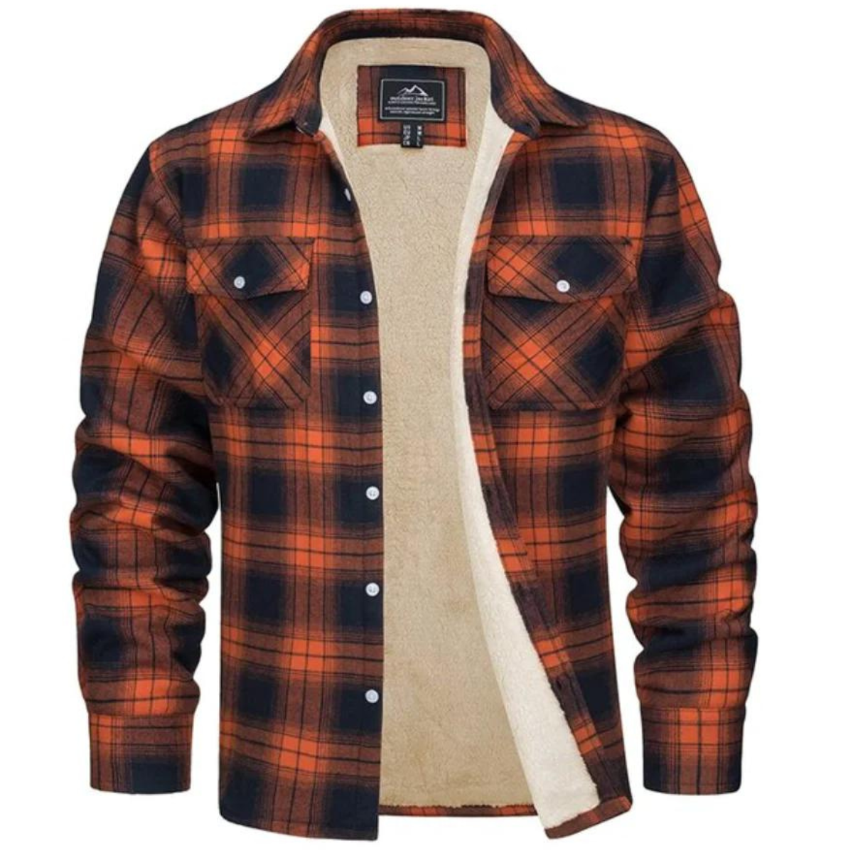 Hommes - Veste - Tissu durable - Flanelle doublée en sherpa - Parfaite pour l'hiver
