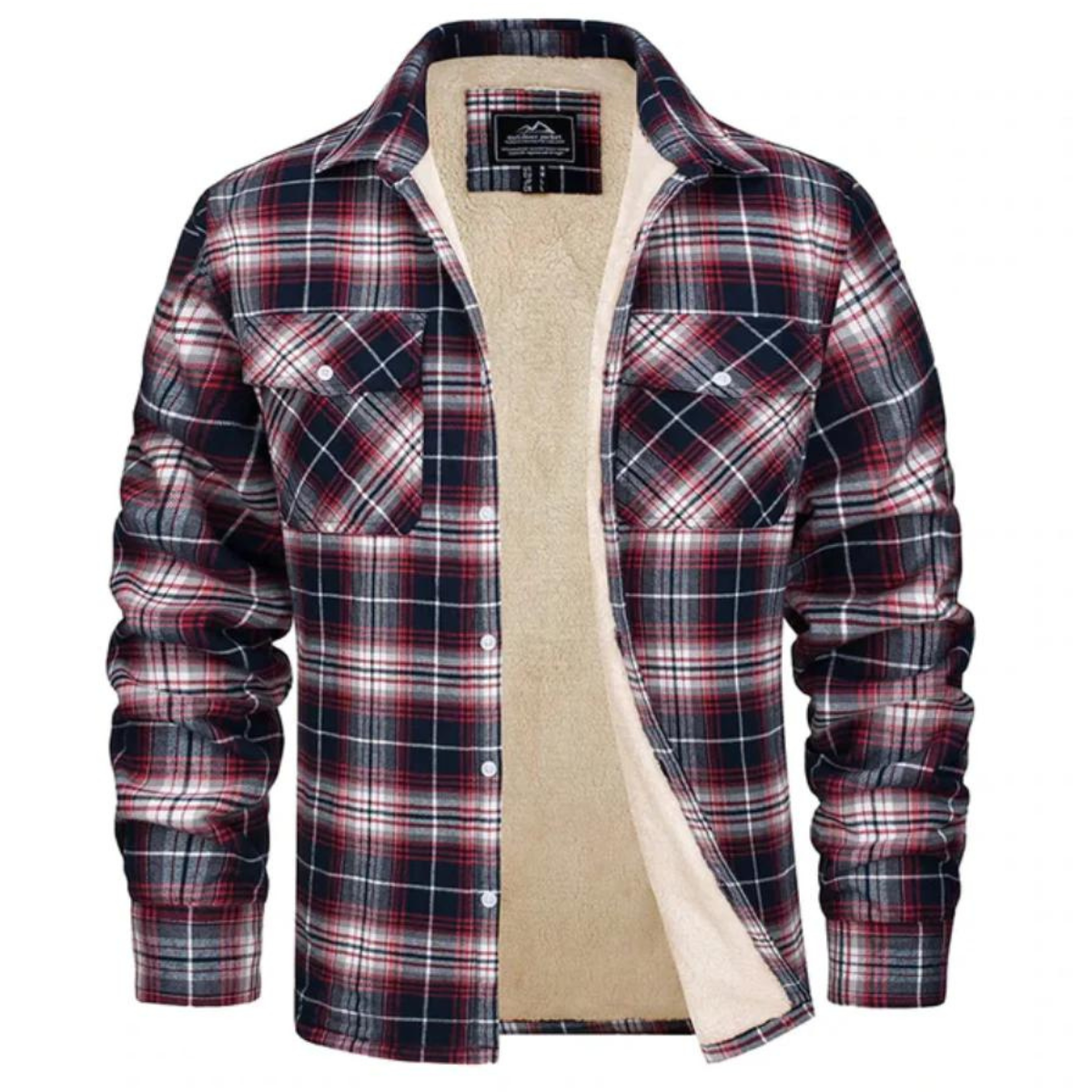Hommes - Veste - Tissu durable - Flanelle doublée en sherpa - Parfaite pour l'hiver