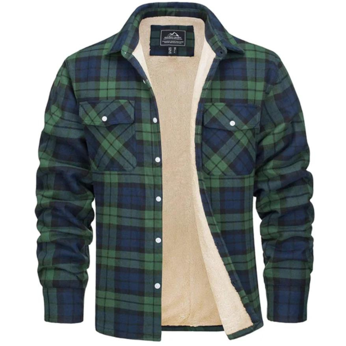 Hommes - Veste - Tissu durable - Flanelle doublée en sherpa - Parfaite pour l'hiver