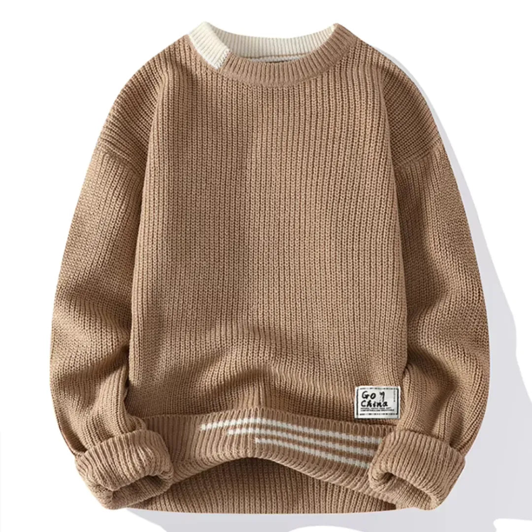 Hommes - Pull à col roulé - Tissu tricoté - Relaxed Fit - Idéal pour un style décontracté et confortable