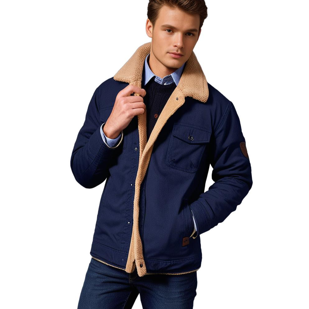 Hommes - Veste bombardier - Denim - Vintage - Idéale pour le printemps et les journées fraîches
