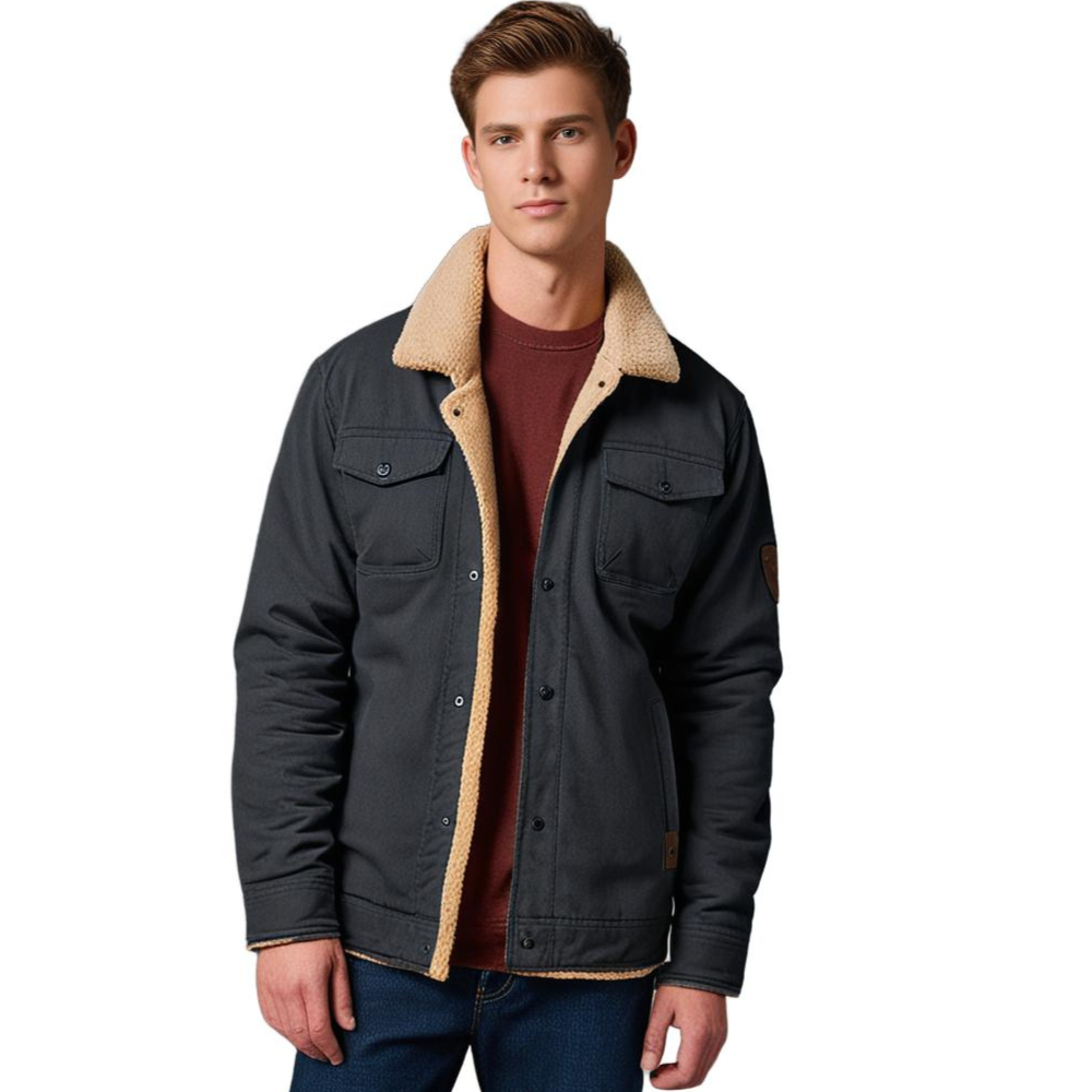 Hommes - Veste bombardier - Denim - Vintage - Idéale pour le printemps et les journées fraîches