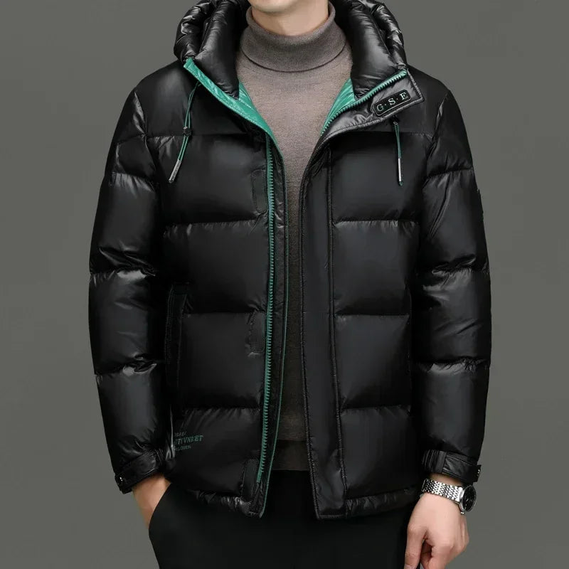 Hommes - Veste en duvet d'hiver - Capuche - Chaude et élégante - Veste d'hiver confortable