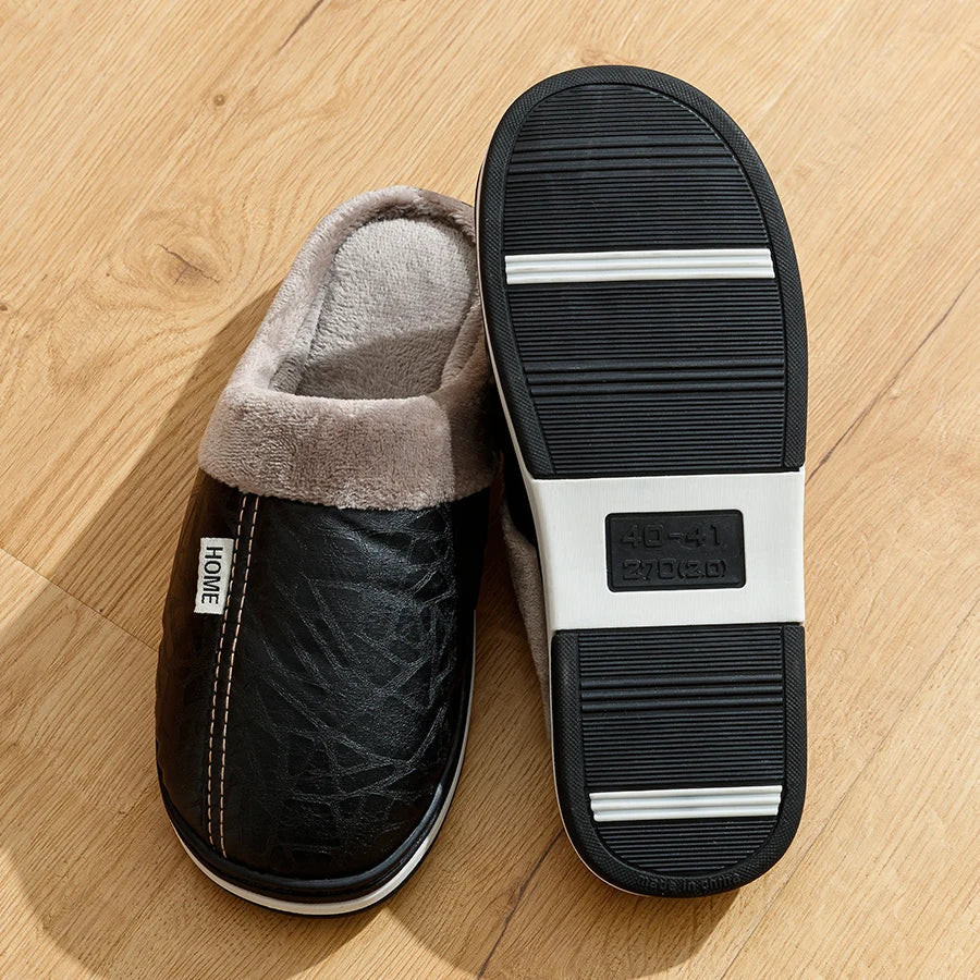 Hommes - Chaussons souples - Doublure intérieure douce - Design chaud et confortable - Idéal pour le confort à la maison