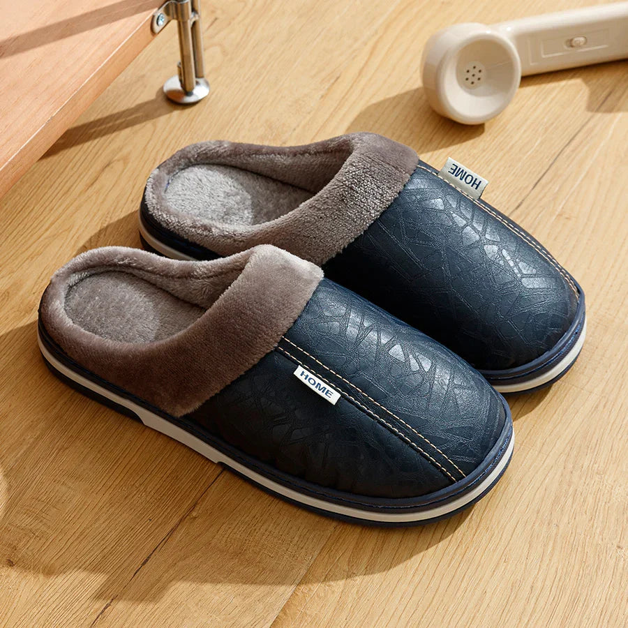 Hommes - Chaussons souples - Doublure intérieure douce - Design chaud et confortable - Idéal pour le confort à la maison