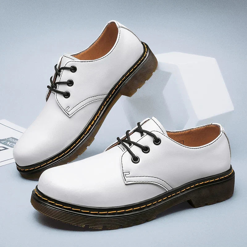 Hommes - Chaussures d'Oxford Élégantes - Cuir Lisse - Lacets Classiques - Style Sophistiqué