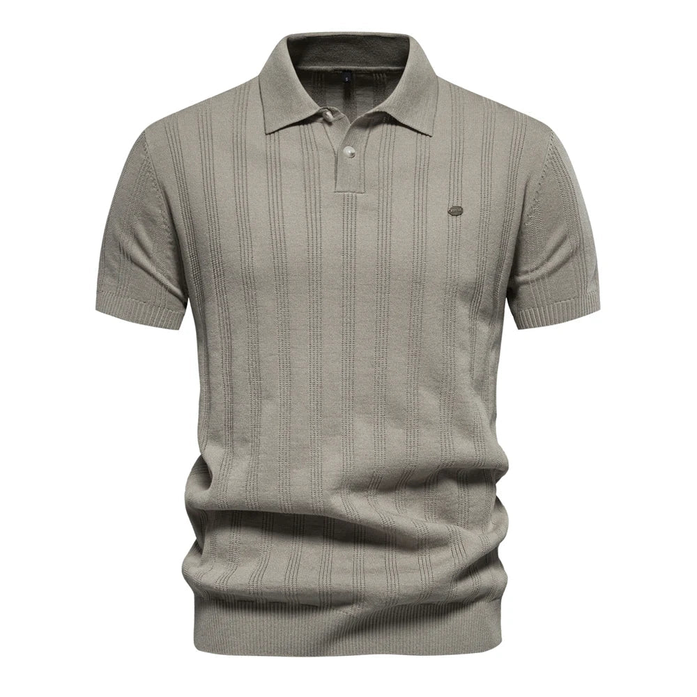 Hommes - Polo Élégant - Mélange de Coton Confortable - Style Décontracté à la Mode