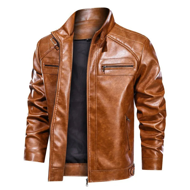 Hommes - Veste de motard - Cuir - Élégante et durable pour un style intemporel