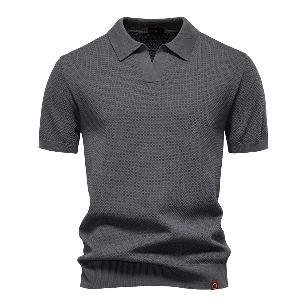 Hommes - Polo Élégant en Mélange de Coton - Confortable et Idéal pour un Style Décontracté