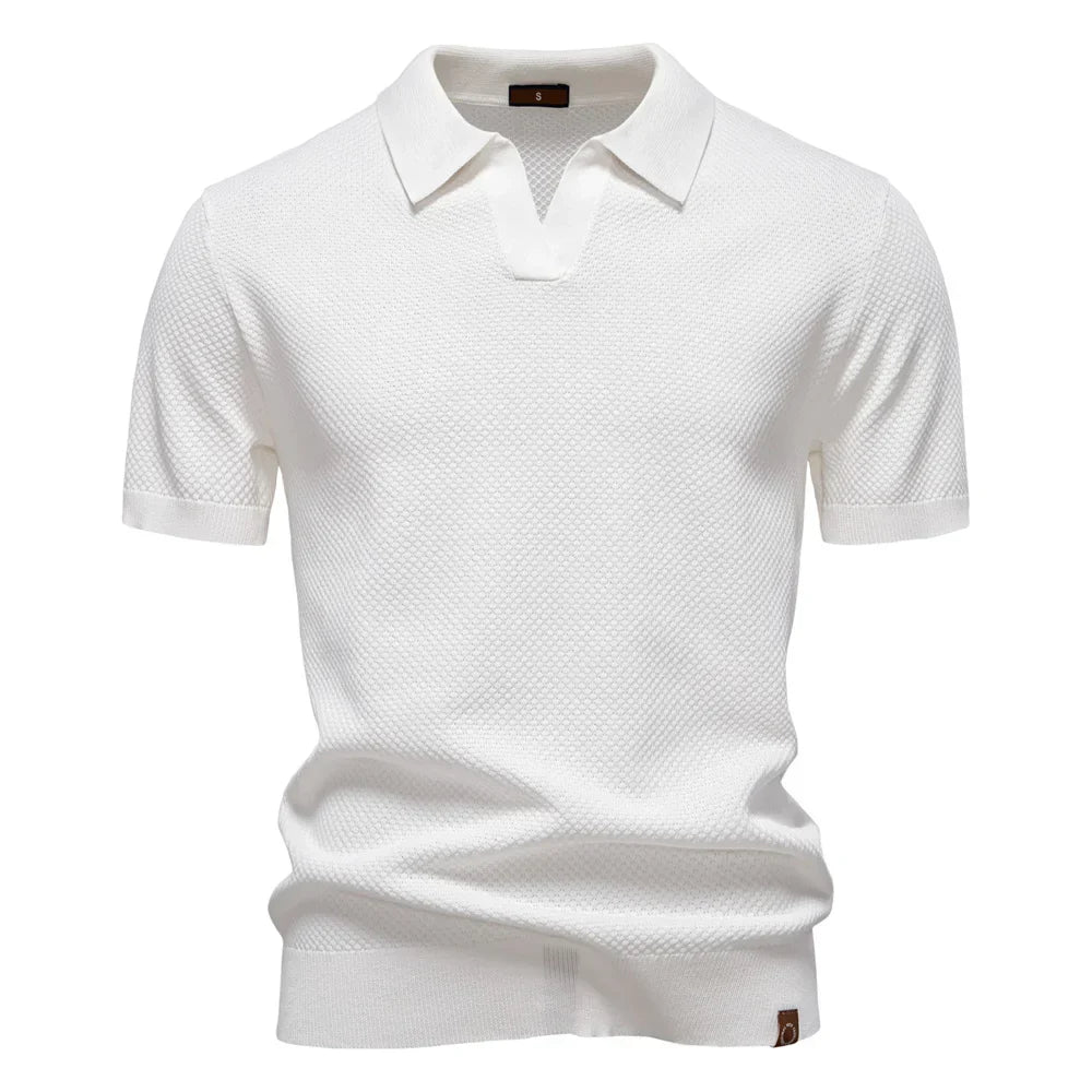 Hommes - Polo Élégant en Mélange de Coton - Confortable et Idéal pour un Style Décontracté