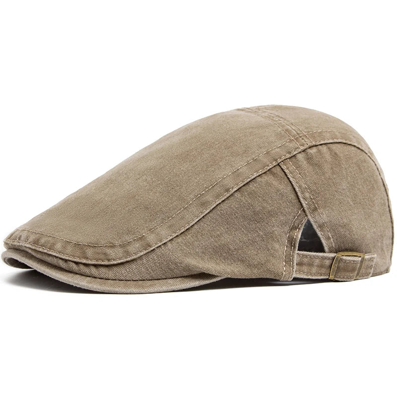 Hommes - Béret Vintage Ajustable - Matière Souple - Chapeau Classique de Style Français pour Tous les Jours
