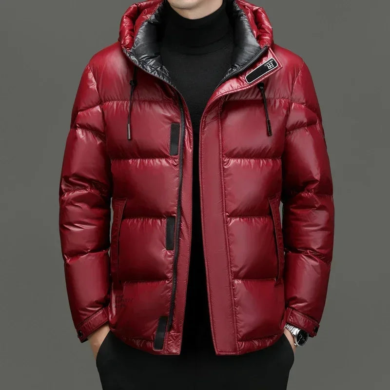 Hommes - Veste en duvet d'hiver - Capuche - Chaude et élégante - Veste d'hiver confortable