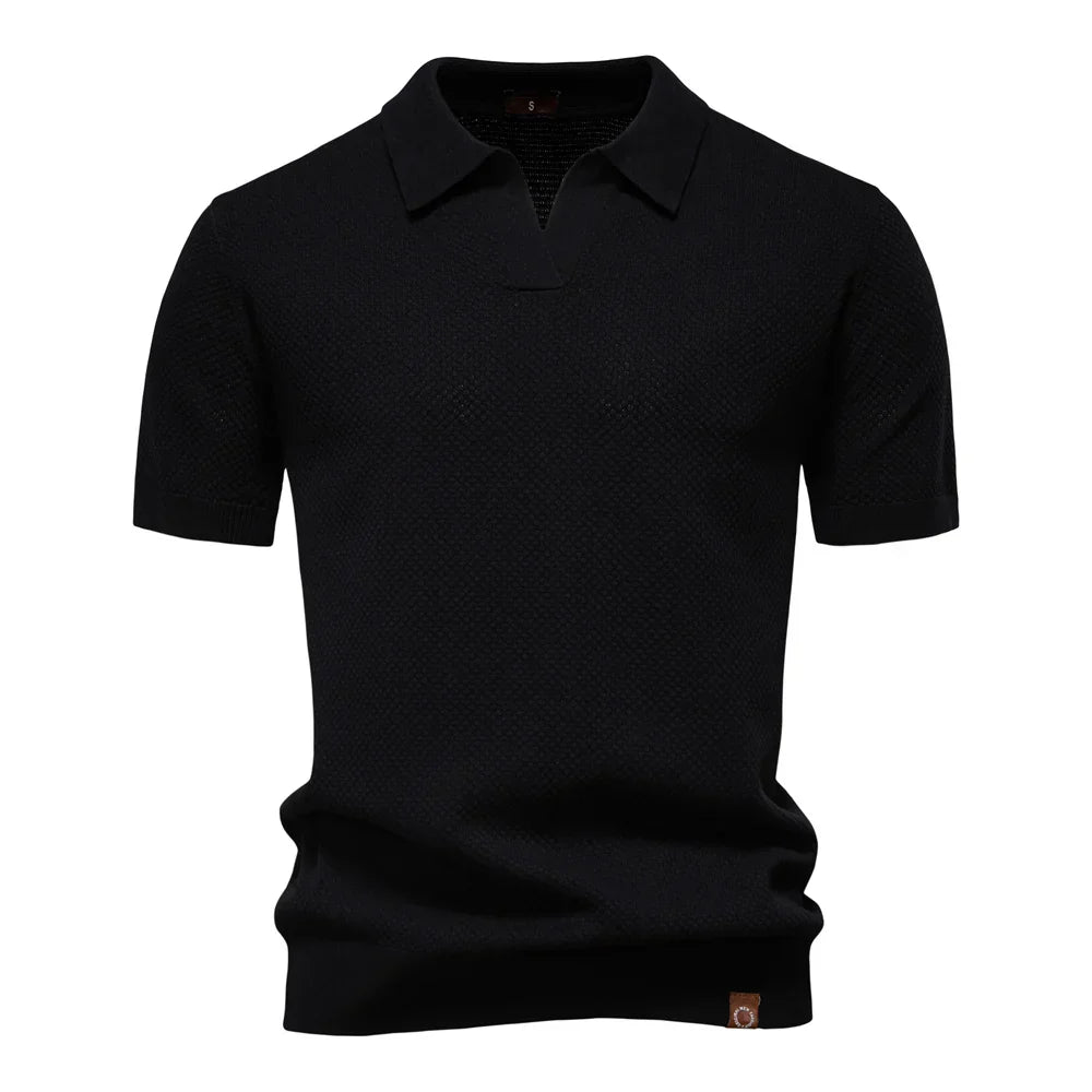 Hommes - Polo Élégant en Mélange de Coton - Confortable et Idéal pour un Style Décontracté