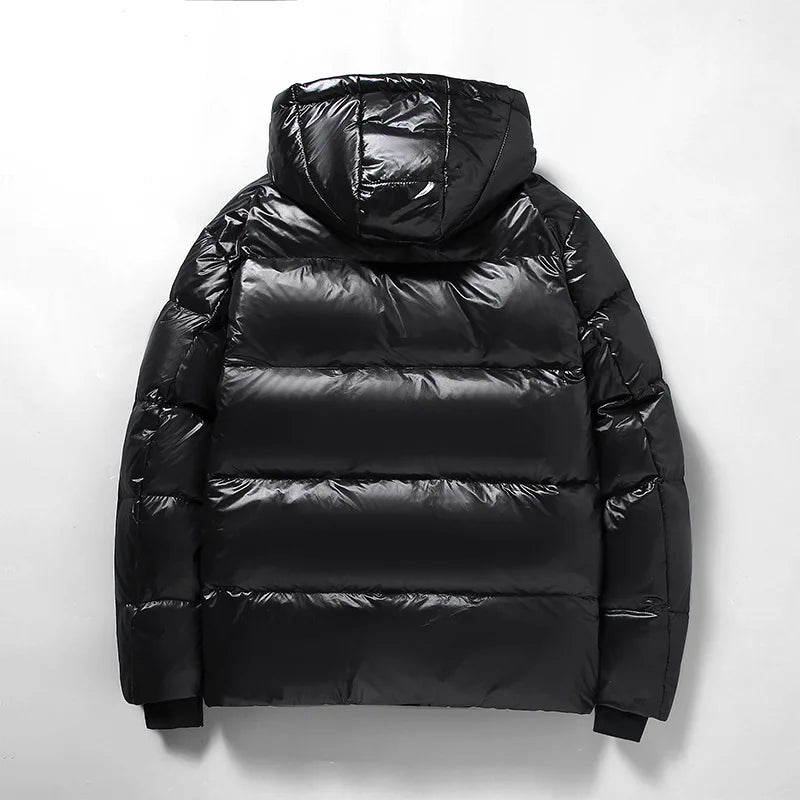 Hommes - Veste à capuche noire - Polaire - Vêtement d'hiver chaud et confortable - Idéal pour les journées froides