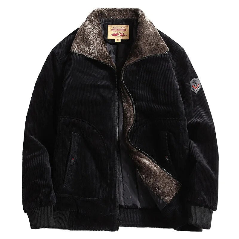 Hommes - Veste d'hiver - Velours côtelé - Élégante et confortable pour les journées froides - Vêtements d'extérieur