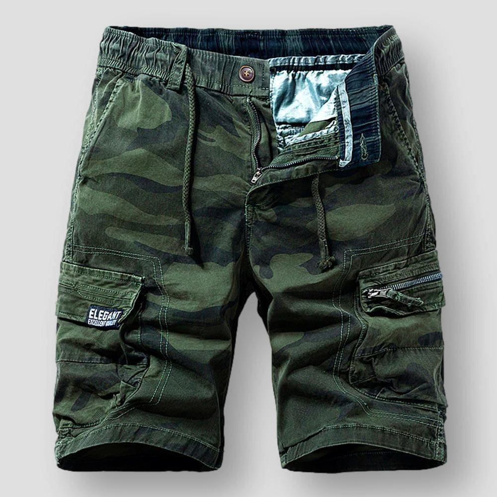 Hommes - Short cargo - Mélange de coton - Style commando polyvalent pour les activités de plein air