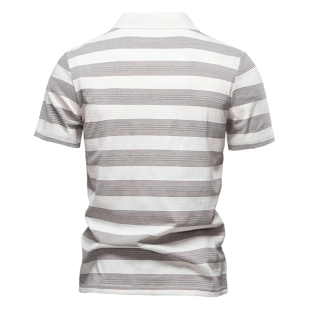 Hommes - Polo décontracté en maille douce - Coton - Confort quotidien - Style élégant et relaxant