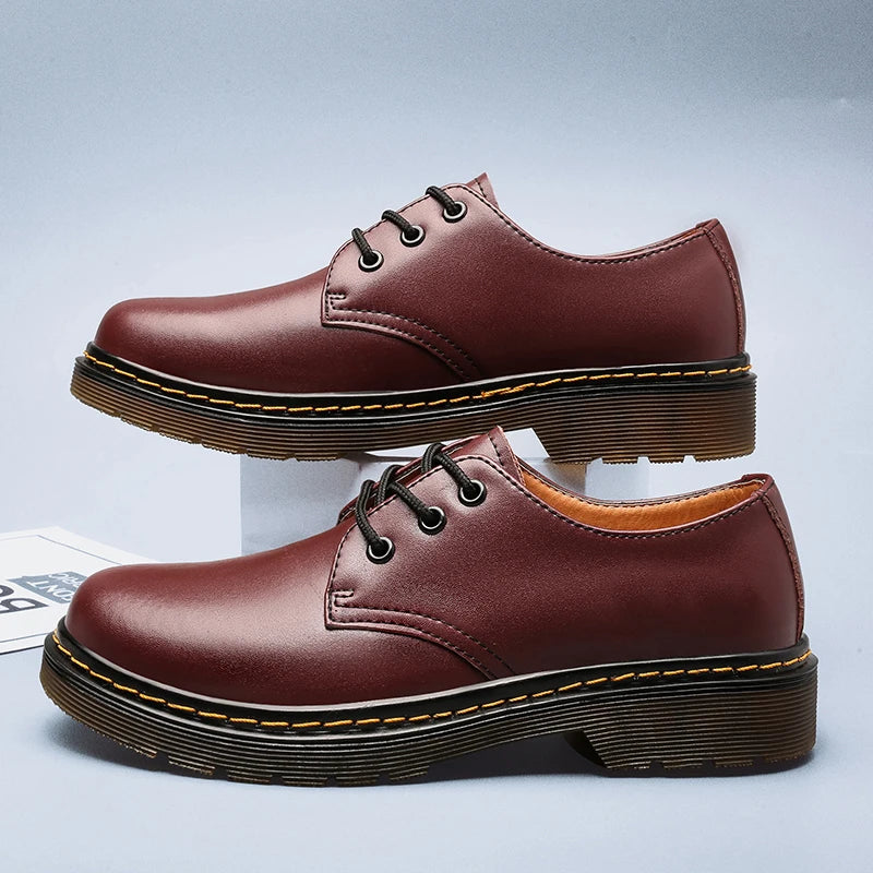 Hommes - Chaussures d'Oxford Élégantes - Cuir Lisse - Lacets Classiques - Style Sophistiqué