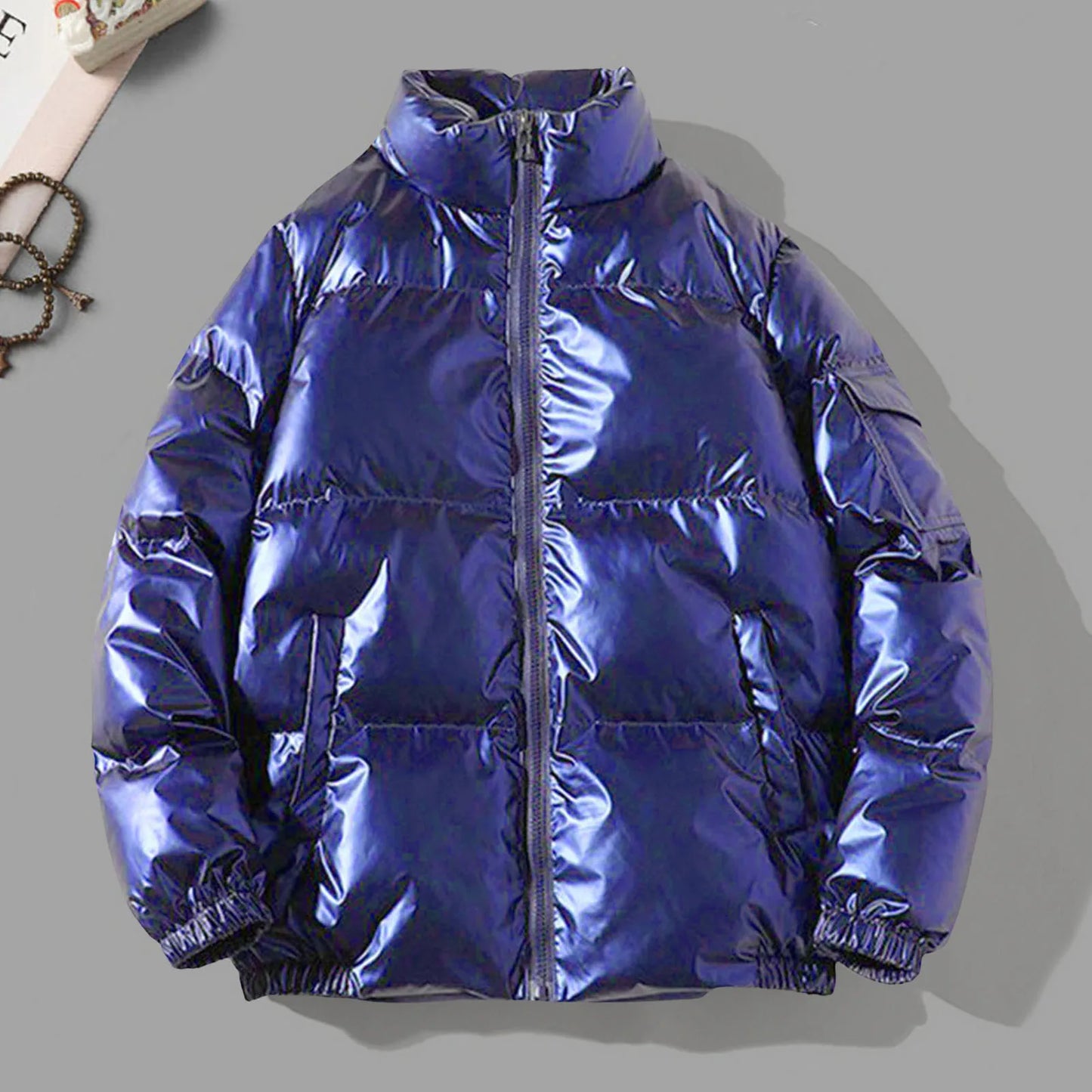 Hommes - Veste d'hiver en duvet - Finition brillante - Vêtement extérieur chaud et élégant - Mode masculine confortable