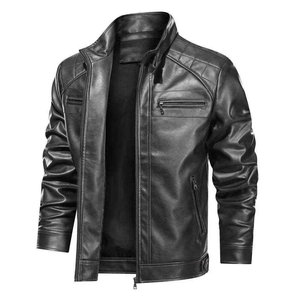 Hommes - Veste de motard - Cuir - Élégante et durable pour un style intemporel