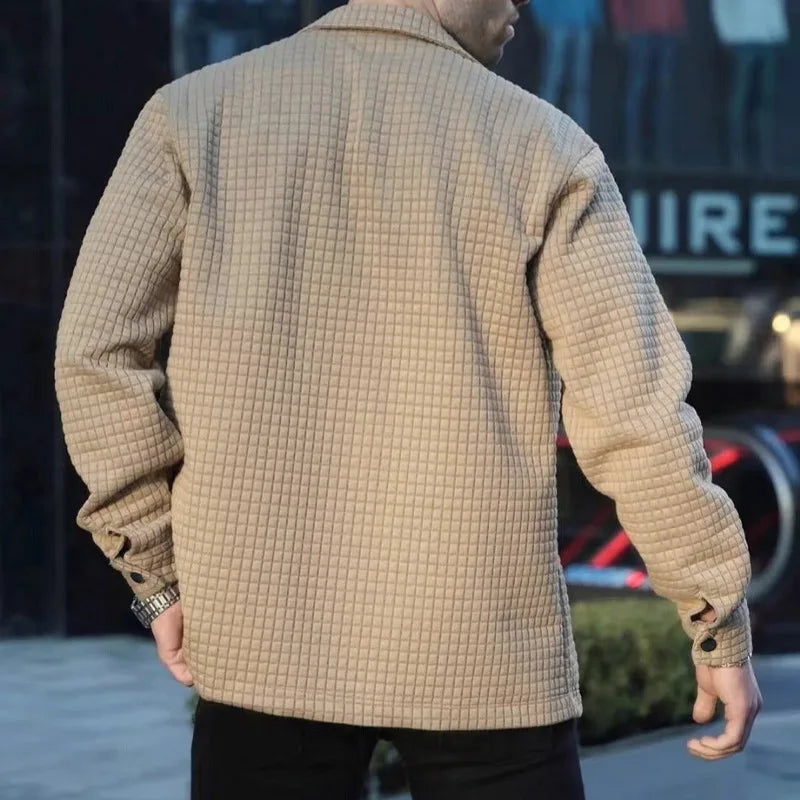 Hommes - Veste de chemise matelassée - Matières douces - Coupe décontractée - Élégance pour un Look Décontracté