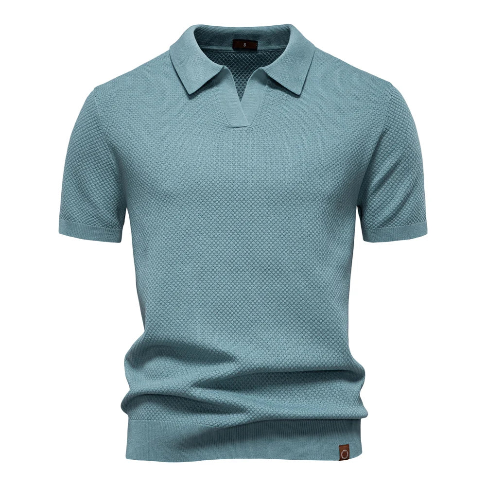 Hommes - Polo Élégant en Mélange de Coton - Confortable et Idéal pour un Style Décontracté