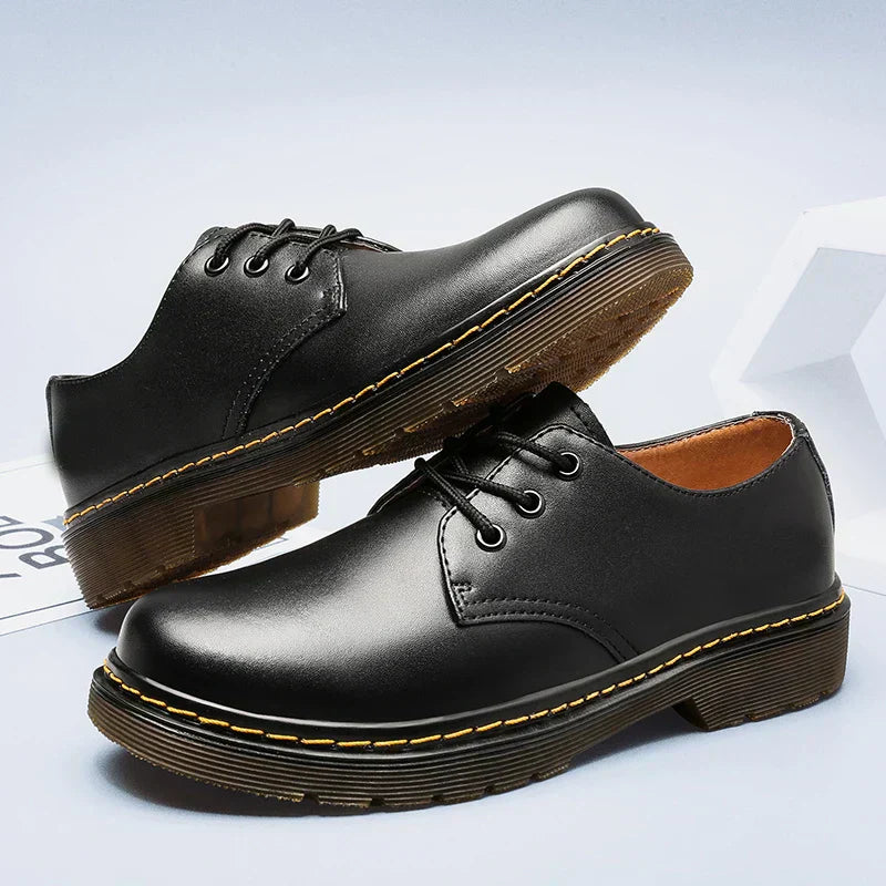 Hommes - Chaussures d'Oxford Élégantes - Cuir Lisse - Lacets Classiques - Style Sophistiqué